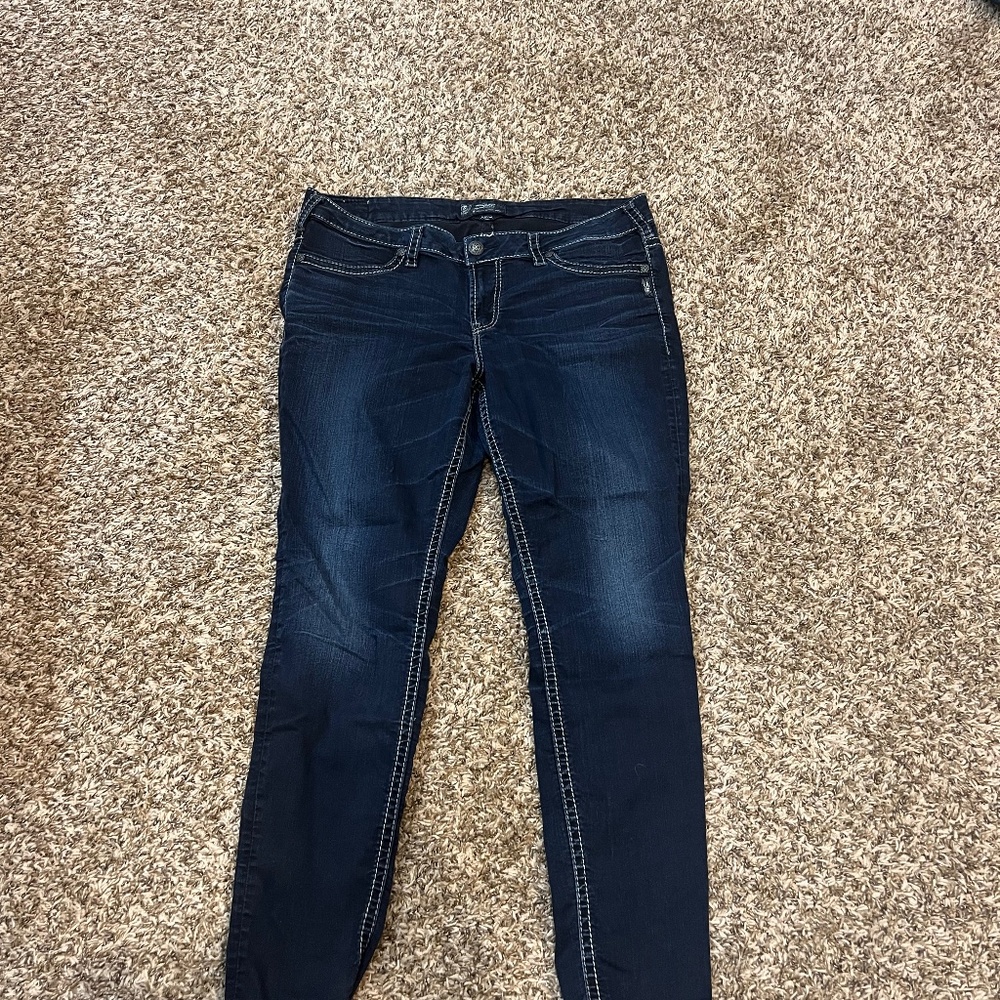 Silver Aiko Mid Super Skinny size 18 length 31